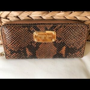 Michael Kors snake print wallet, never used